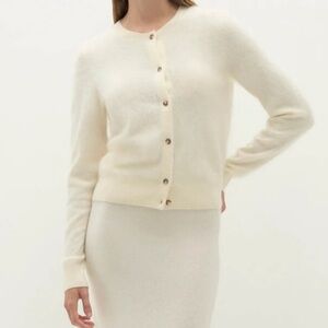 Naked Cashmere Paloma Brushed Cashmere Cardigan Ecru M/L
